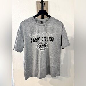 Gray Palm Springs Oversized Graphic T-Shirt
